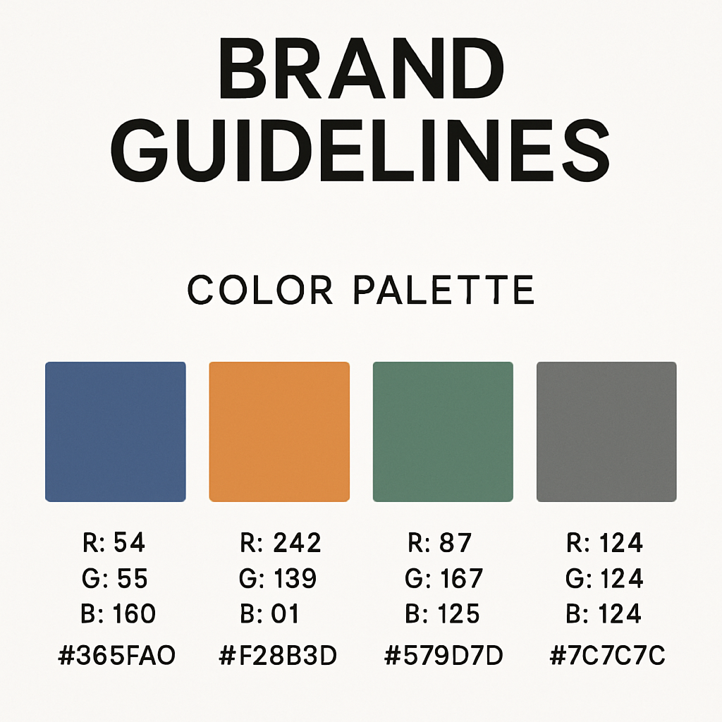 Brand guidelines with color pallets-1
