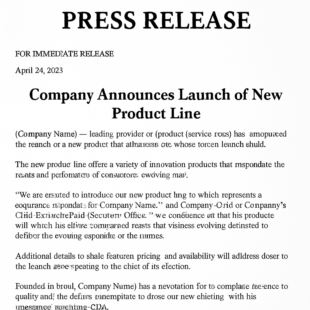 Writing a press release
